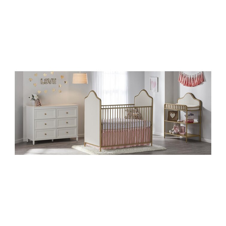 Piper 2 in store 1 convertible crib gold